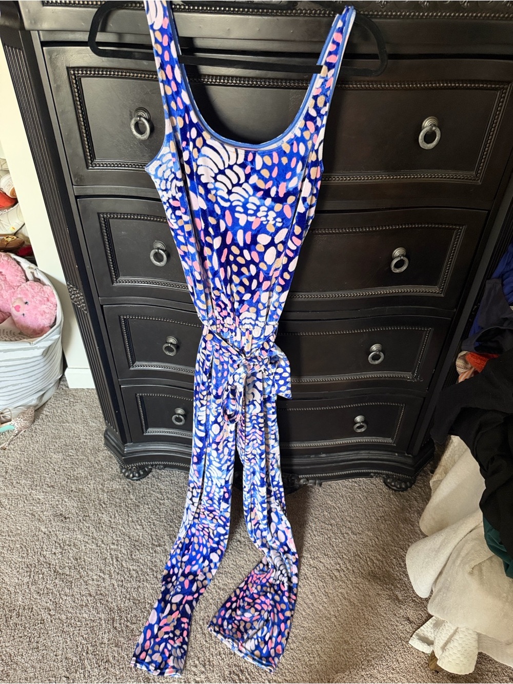 NEW Lilly Pulitzer Nena Velour Jumpsuit Size S - Picture 6 of 9